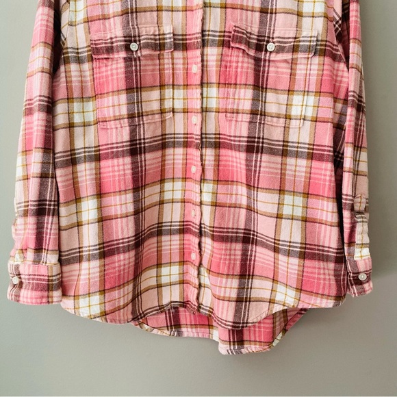 Old Navy The Boyfriend Shirt Pink Sz Medium - Picture 3 of 8